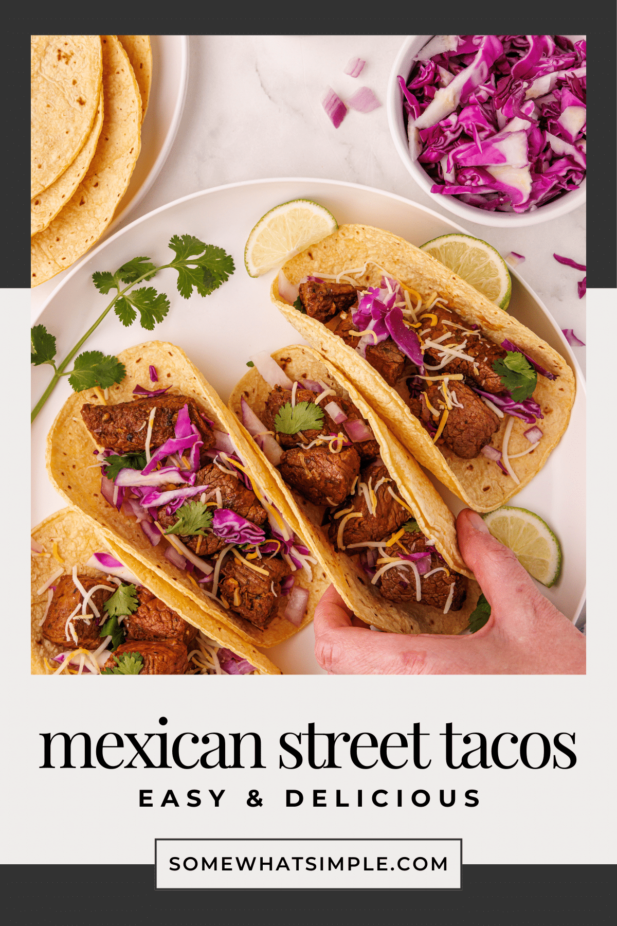 Whether you’re hosting a taco night or just want to spice up your dinner routine, these Mexican street tacos are sure to impress! via @somewhatsimple