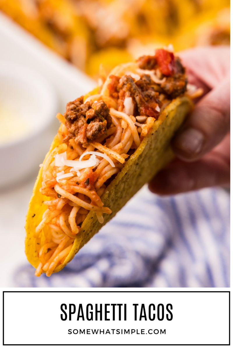 Spaghetti Tacos pinterest image