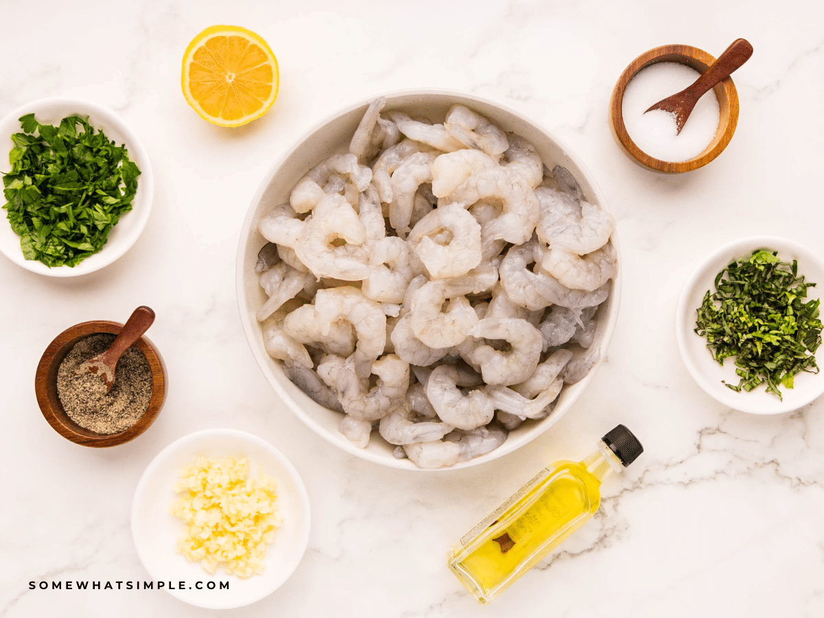 ingredients to make Grilled Garlic Shrimp