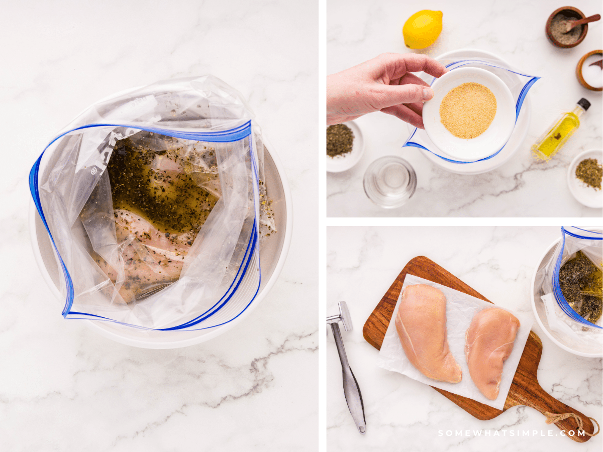 directions to make marinated italian chicken breasts