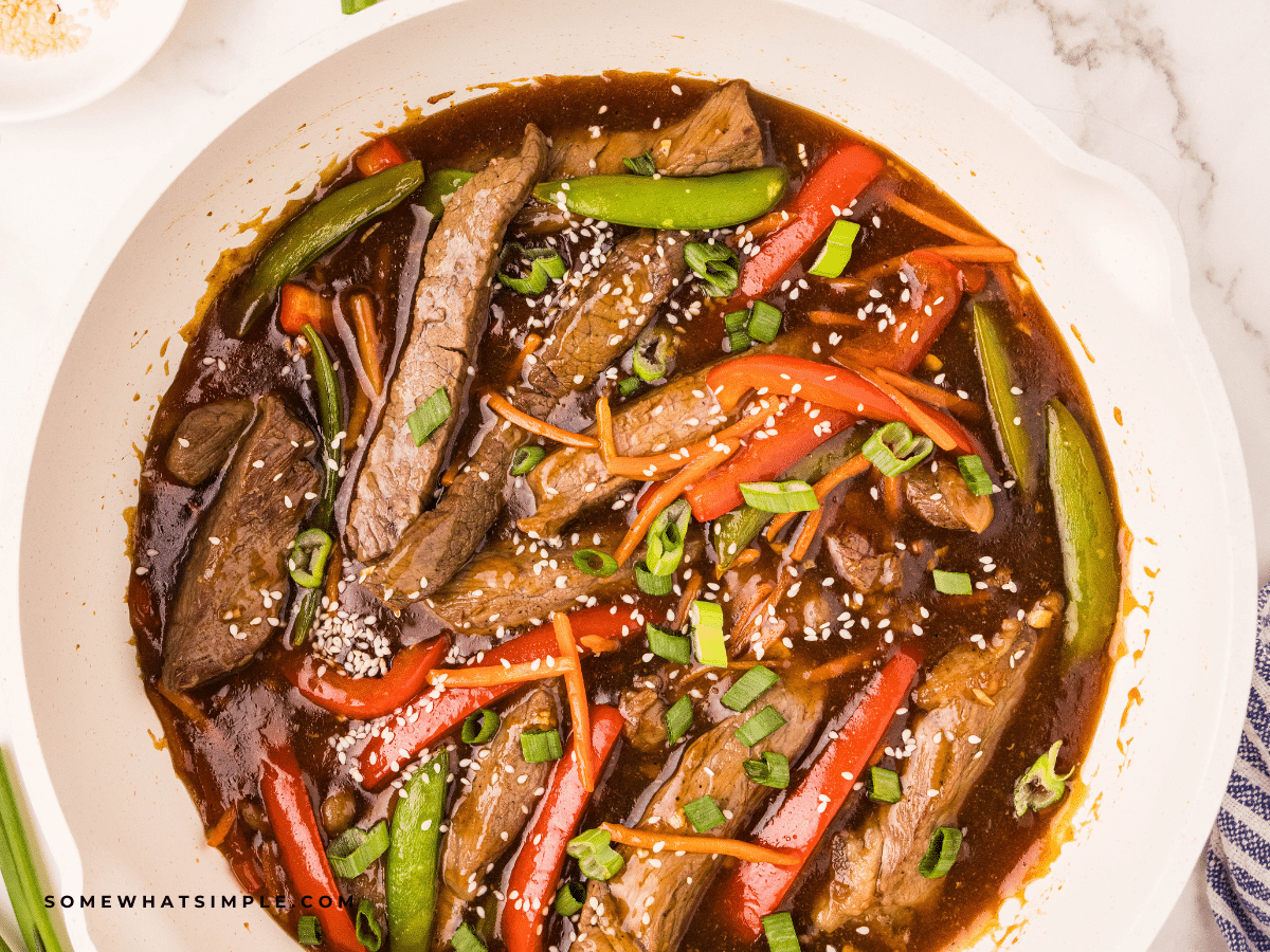 close up shot of Teriyaki Beef Stir Fry