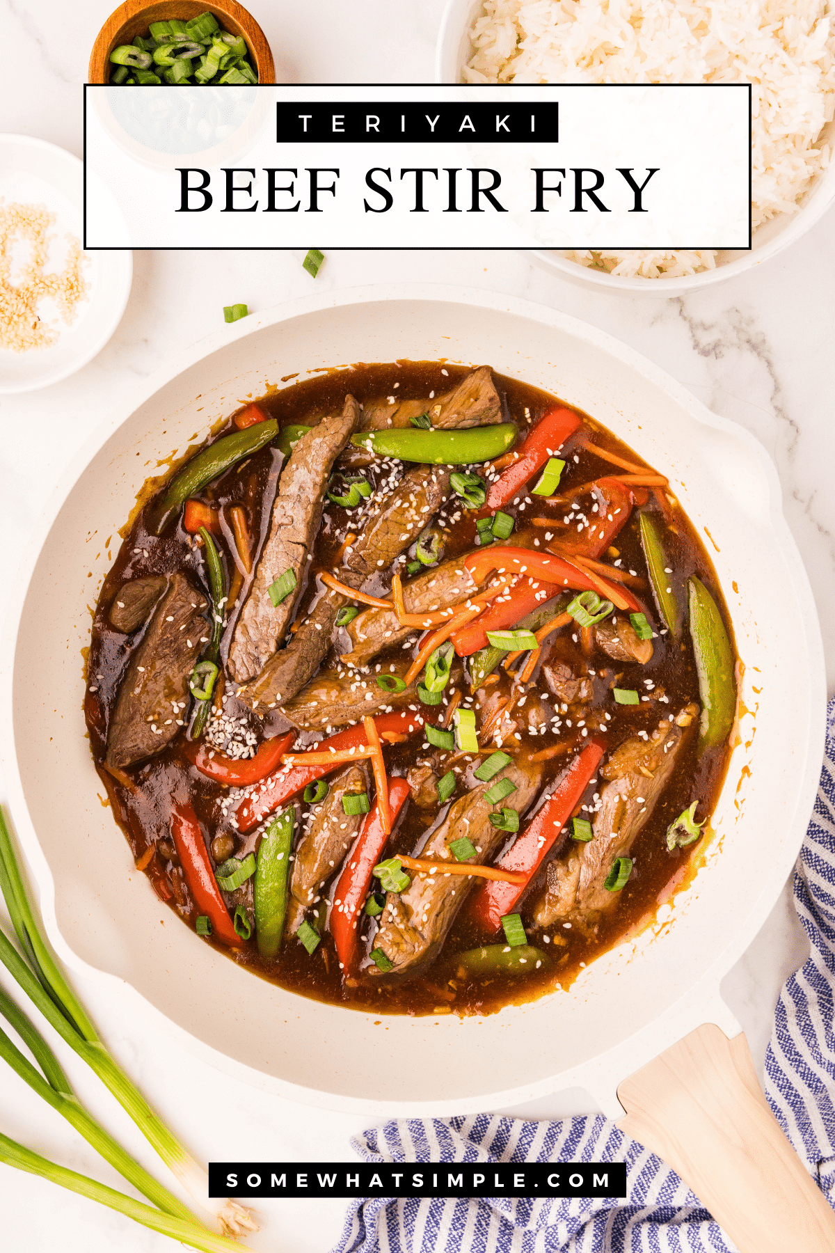 This Teriyaki Beef Stir Fry is a quick, healthy, and delicious meal that’s perfect for any night of the week. via @somewhatsimple
