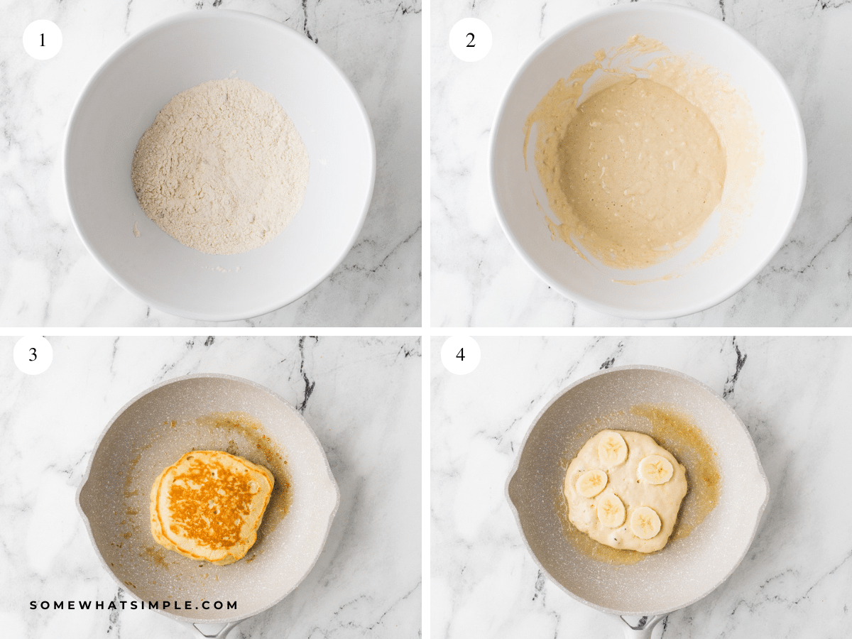 directions on how to make banana pancakes