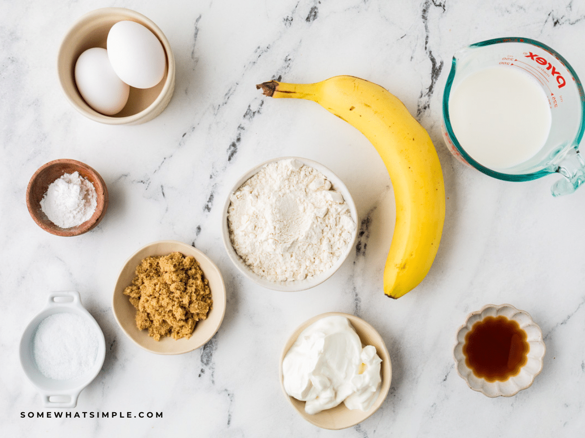 ingredients needed to make banana pancakes