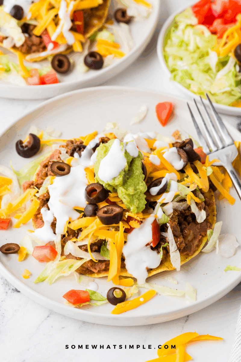 long image of Beef Tostadas
