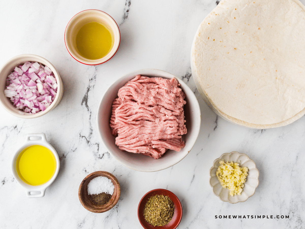 ingredients to make Gyro Tacos