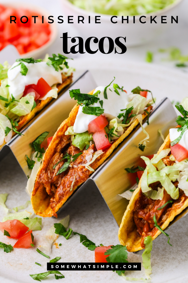 Rotisserie Chicken Tacos image with a text overlay