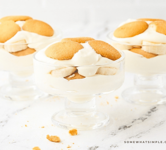 Banana Pudding in 3 dessert cups