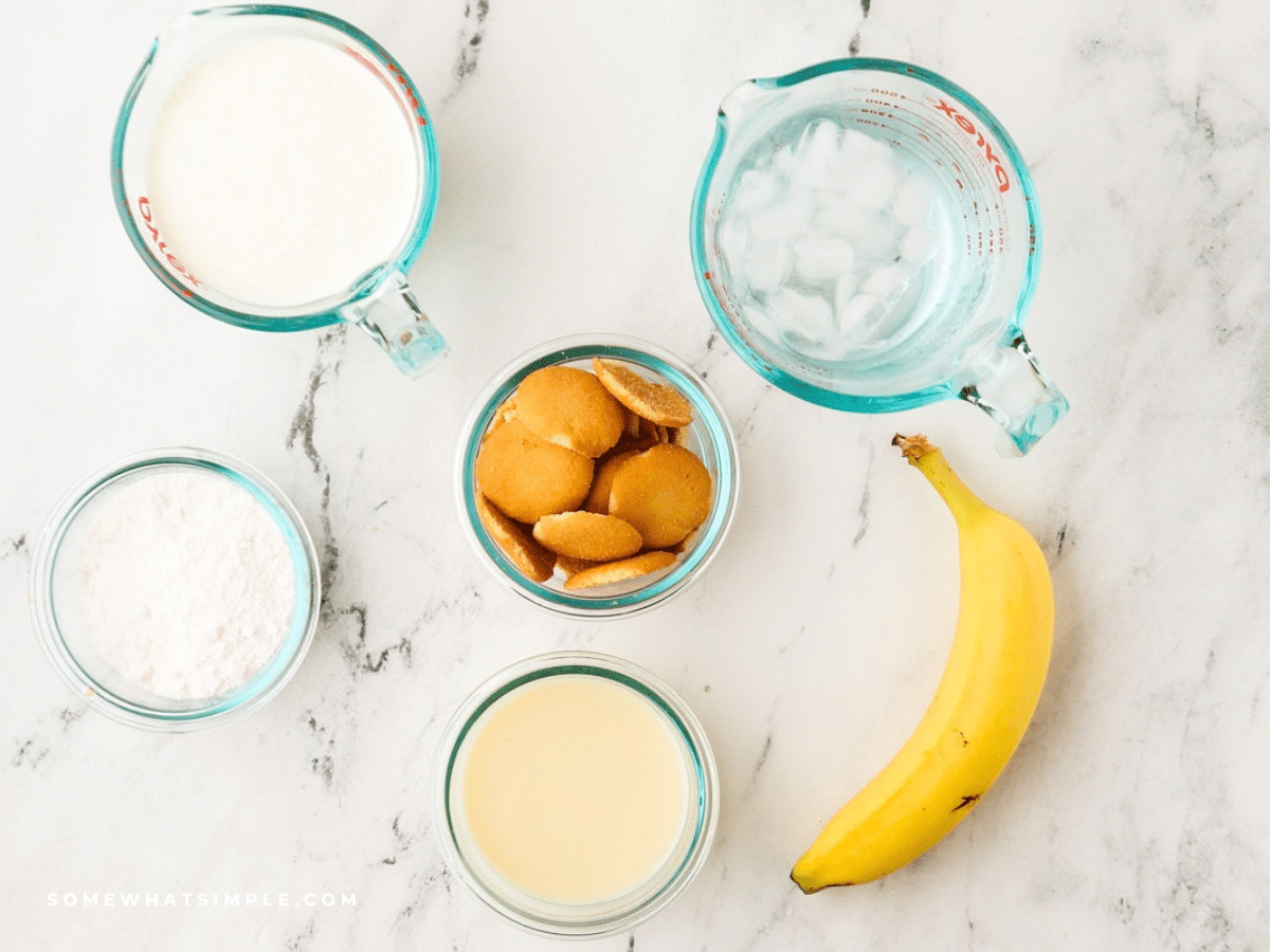 ingredients to make Banana Pudding